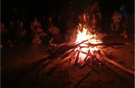 Bild Lagerfeuer am Campingplatz Lido Toce